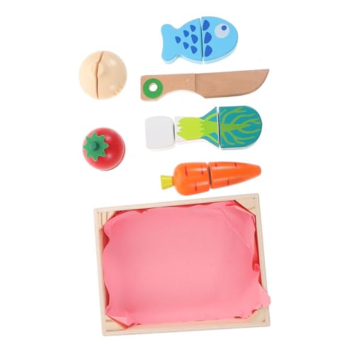 Toyvian 1 Satz Küchenspielzeug Aus Holz Rollenspiel Für Kleinkinder 1-3 Schneiden Von Obstspielzeug Für Kleinkinder Spielzeugnahrung Obstschneidespielzeug Für Spielküchenzubehör von Toyvian