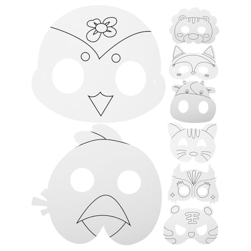 Toyvian 1 Satz Leere ausmalen halloween masken halloweenmaske bastelsets für Partyzubehör masken fasching Bausätze unfertige Papiermasken Halloween unfertige Masken Toyvian 1 Satz Leere ausmalen halloween masken halloweenmaske bastelsets für Partyzubehör masken fasching Bausätze unfertige Papiermasken Halloween unfertige Masken von Toyvian