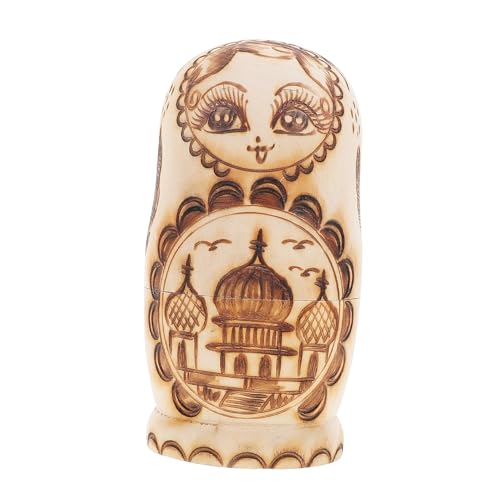 Toyvian 5-lagiges Brandmalerei-matroschka-Puppen-Set Handgefertigtes Russisches Holz-nistspielzeug Für Jungen Und Mädchen Dekorativ Für Kleinkinder Toyvian 5-lagiges Brandmalerei-matroschka-Puppen-Set Handgefertigtes Russisches Holz-nistspielzeug Für Jungen Und Mädchen Dekorativ Für Kleinkinder von Toyvian