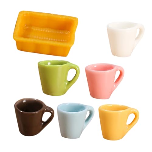 Toyvian Miniatur-tassenset Aus Kunstharz Miniatur-Kaffee- Und Teetassen Für Miniaturszenen Und Puppenhausdekoration Toyvian Miniatur-tassenset Aus Kunstharz Miniatur-Kaffee- Und Teetassen Für Miniaturszenen Und Puppenhausdekoration von Toyvian