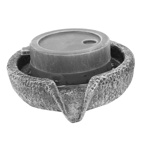 Toyvian 1 Satz Mikro Wassermühle Schwimmbecken Schwimmbad Sonnenliege am Pool Innenwasserfall spaß springbrunnen zubehör mockin Landschaftsornament Statue der Steinmühle Graphit Dark Grey von Toyvian