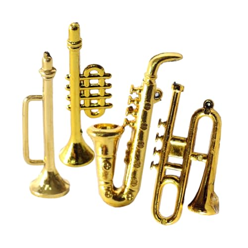 Toyvian 1 Satz Mini-Saxophon Mini-trompete Winzig Miniaturen Puppenhaus Dekorationen Entzückendes Miniaturspielzeug Dekorative Mini-hausdekoration Plastik Golden 4 Stück Toyvian 1 Satz Mini-Saxophon Mini-trompete Winzig Miniaturen Puppenhaus Dekorationen Entzückendes Miniaturspielzeug Dekorative Mini-hausdekoration Plastik Golden 4 Stück von Toyvian