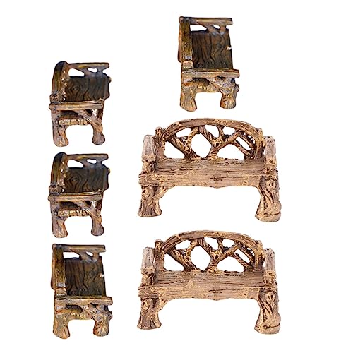Toyvian 1 Satz Mini-Stuhl Miniaturmöbel Gartendekor Figuren Wohnkultur Puppenstuhl stühle Parkstuhl Modell Mini -Bank entzückende Möbelverzierung Harz Brown Toyvian 1 Satz Mini-Stuhl Miniaturmöbel Gartendekor Figuren Wohnkultur Puppenstuhl stühle Parkstuhl Modell Mini -Bank entzückende Möbelverzierung Harz Brown von Toyvian
