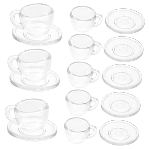 Toyvian 1 Satz Mini-Tasse bastelsets für bastelzeug für Transparente Teetasse kinderspielzeuge Toys for Mini-Hausspielzeug für Mikro-Puppenhausdekoration Plastik von Toyvian