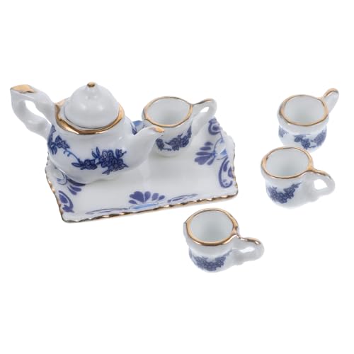 Toyvian 1 Satz Mini-Teeservice aus Keramik künstlich Miniatur Tea Set for puppenstubenmöbel Tee-Set für Spielzeugküche Tiny House-Accessoires Mini-Puppenhauszubehör Toyvian 1 Satz Mini-Teeservice aus Keramik künstlich Miniatur Tea Set for puppenstubenmöbel Tee-Set für Spielzeugküche Tiny House-Accessoires Mini-Puppenhauszubehör von Toyvian