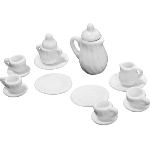 Toyvian 1 Satz Mini-Teetasse Rattenspielzeug für Hausratten recycelbarer Becher Zinn einstellbar Produkte OPP Kinderspielzeug Puppenhaus Küchenzubehör Zubehör für Puppenhäuser Keramik Weiß von Toyvian