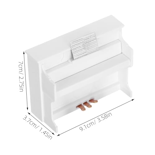 Toyvian 1 Satz Miniatur Klavier mit Hocker Puppenhaus Dekoration für Szenenaufnahmen Weiß mit Notenständer Zubehör für Miniaturmöbel und DIY Modelle Toyvian 1 Satz Miniatur Klavier mit Hocker Puppenhaus Dekoration für Szenenaufnahmen Weiß mit Notenständer Zubehör für Miniaturmöbel und DIY Modelle von Toyvian