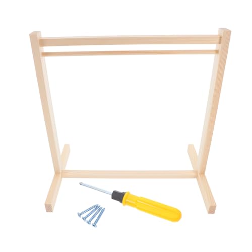 Toyvian 1 Satz Miniaturer Puppen Kleiderständer aus Holz Stabiler Kleiderbügel für Puppenhaus Elegantes Design Fördert Kreativität und Sicheres Aufbewahren von Puppenkleidung Zubehör für von Toyvian