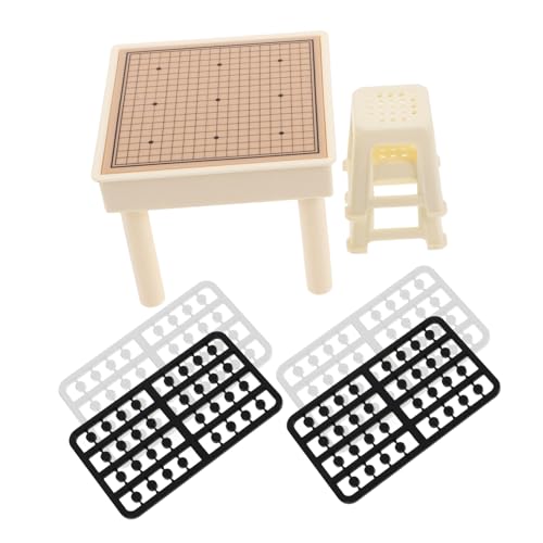 Toyvian Miniatur-brettspiel-Set Fliegen Tisch Miniatur-Set Stuhltisch Chinesisches Set Lernset Für Kinder Sensorischer Tisch Miniatur-Sets Für Erwachsene von Toyvian