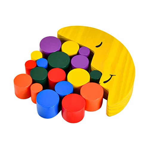 Toyvian 1 Satz Mondblöcke Aus Holz Balance-Spiel Lernspielzeug Für Balance- Aufbauen Balance-Block- Für Eltern-Kind- Hölzern von Toyvian