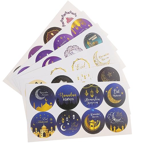Toyvian Ramadan-Aufkleber-Set – 24 Bögen Dekorative Eid-Mubarak-Aufkleber – Selbstklebendes Ramadan- – Eid-Mubarak-süßigkeiten-Aufkleber Toyvian Ramadan-Aufkleber-Set – 24 Bögen Dekorative Eid-Mubarak-Aufkleber – Selbstklebendes Ramadan- – Eid-Mubarak-süßigkeiten-Aufkleber von Toyvian