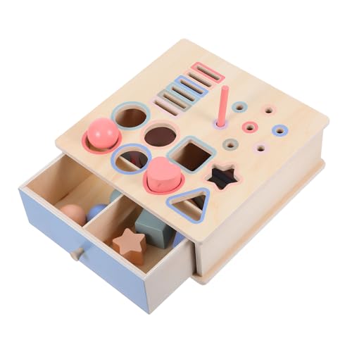 Toyvian 1 Satz Montessori für Jährige Holzspielzeug zur Farberkennung und Formensortierung Interaktive Lernspielzeuge für Kleinkinder Fördert Motorische Fähigkeiten und Kognitive von Toyvian