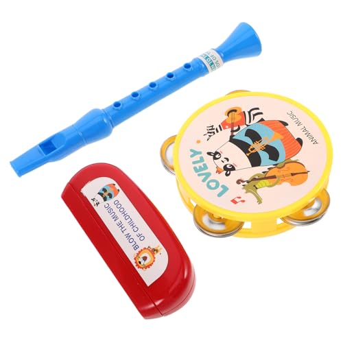 Toyvian 1 Satz Musikspielzeug Set mit Flöte Mundharmonika und Tamburin Tragbare Musikinstrumente für Vorschulkinder Lernspielzeug für Musik und Kreativität Toyvian 1 Satz Musikspielzeug Set mit Flöte Mundharmonika und Tamburin Tragbare Musikinstrumente für Vorschulkinder Lernspielzeug für Musik und Kreativität von Toyvian