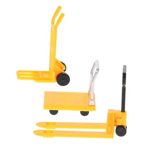 Toyvian Miniatur-Gabelstapler-Set Handwagen Plattformwagen Konstruktionsspielzeug Für Kinder Auto-Engineering-Spielzeug von Toyvian