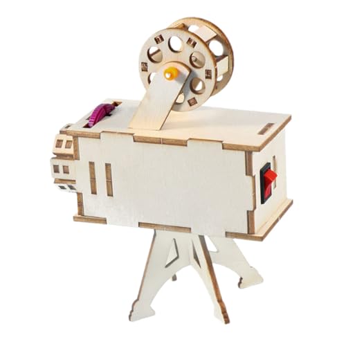 Toyvian 1 Satz Projektorspielzeug Fernbedienung Wissenschaft Auto basteln für Kinderhandwerk DIY - Materialien für Holzprojektoren Lernprojektor aus Holz, DIY - Materialien Birke Beige von Toyvian