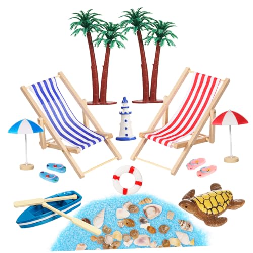 Toyvian 1 Satz Puppenhaus-Mikrolandschaft Landschaftszubehör Zelt Miniatur-Zubehör Hütte miniaturfiguren miniaturen Figuren Zubehör für Mikro-Strandszenen Mini-Puppenhauszubehör Plastik von Toyvian