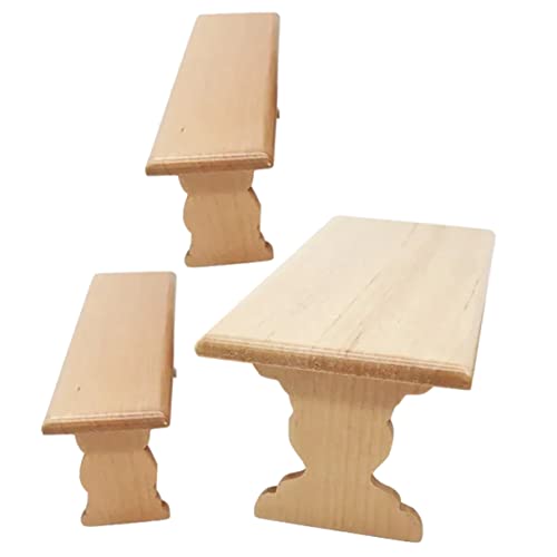 Toyvian 1 Satz Puppenstubentisch und Stühle Hausmöbel Miniaturblumen Mini-Essen Puppenhaus Handwerk für kinderspielzeug Holztisch Miniaturmöbel Miniaturtisch hölzern Khaki Toyvian 1 Satz Puppenstubentisch und Stühle Hausmöbel Miniaturblumen Mini-Essen Puppenhaus Handwerk für kinderspielzeug Holztisch Miniaturmöbel Miniaturtisch hölzern Khaki von Toyvian