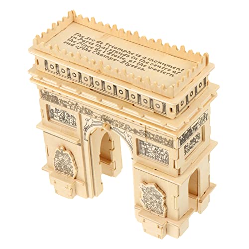 Toyvian 1 Satz Puzzle 3D Holzpuzzle Beige von Toyvian