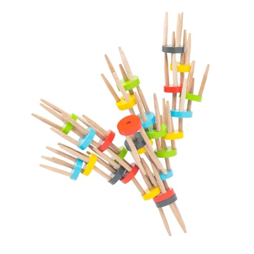 Toyvian 1 Satz Puzzle-Balance-Bausteine stapelbares Balancierspielzeug zappeln matschig Toys hühner Balancing Toy Balance-Spiel Bildungsspielzeug Buche von Toyvian