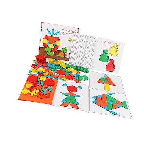 Toyvian 1 Satz Puzzle Board-baustein Interessantes Tangram Tamgram Für Frühes Lernen Lustiges Tangram Hölzern Colorful von Toyvian