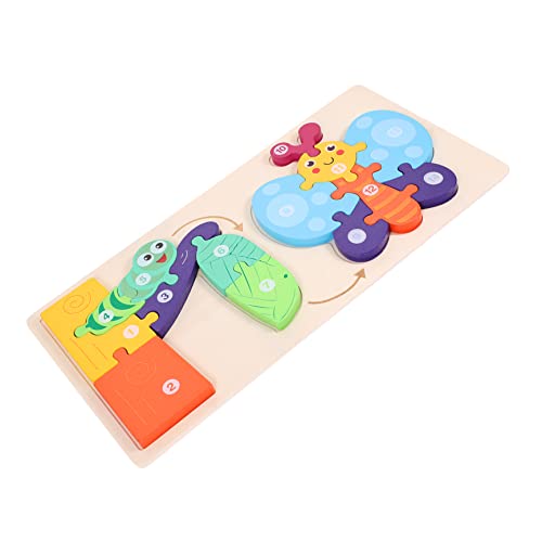Toyvian 1 Satz Puzzle lehrreich Zahlenrätsel in Kuhform Bunte Blöcke entwicklung kindliche entwicklung pädagogisches Passendes Spielspielzeug hölzern von Toyvian