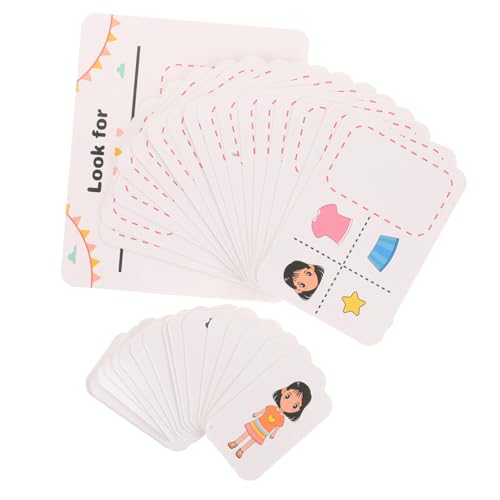 Toyvian 1 Satz Puzzlekarten Für Den Kindergarten Lustiges Lernspielzeug Logisches Denkspiel Pädagogisches Kartenspiel Kognitive Entwicklungspulen Trainingsspielzeug Für Papier von Toyvian