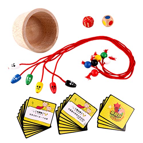 Toyvian 1 Satz Rätsel der frühkindlichen Bildung Play Along interaktive Spiele Card Games reaktionsspiel Schreibtisch Spielzeug Aufbewahrungskiste fangen Kleinkind Schachbrett hölzern von Toyvian
