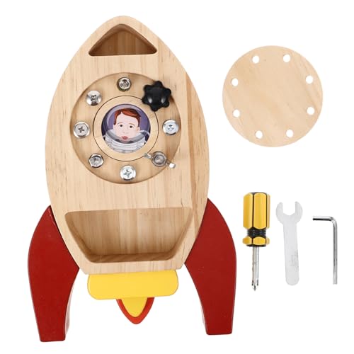 Toyvian 1 Satz Raketen-Montessori-Schraubendreher holzspielzeug lernspielzeug Schraubenset für Motorik- Schraubendreher- kinderspielzeug selber Machen Eisen von Toyvian
