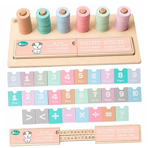 Toyvian 1 Satz Rechen Regal Arithmetischer Abakus Lernspielzeug Berechnen Arithmetischer Rechner Hölzern von Toyvian