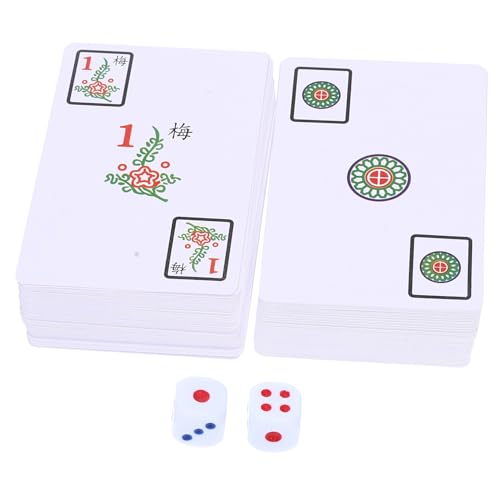 Toyvian 1 Satz Reise-Mahjong-spielsteine Bausatz Spielversorgung Requisiten Für Reisespiele Requisiten Für Reisetischspiele Karte Camping Reisen PVC von Toyvian