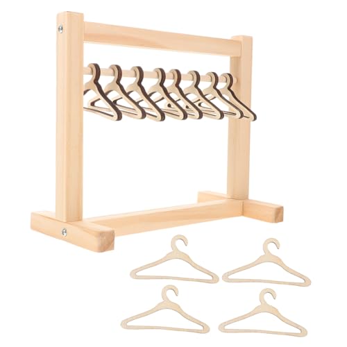 Toyvian 1 Satz Robustes Holz Kleiderregal mit Speziellen Puppenbügeln für Aufbewahrung und Dekoration von Puppenhausmöbeln Toyvian 1 Satz Robustes Holz Kleiderregal mit Speziellen Puppenbügeln für Aufbewahrung und Dekoration von Puppenhausmöbeln von Toyvian