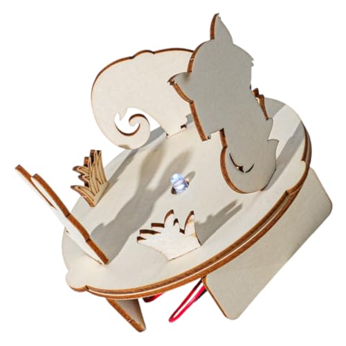 Toyvian 1 Satz Schattenspiel-Materialpaket experimentierkasten bastelset für experimentierkästen Lernspielzeug für Science-Kit für Mädchen Baukasten Holz Beige von Toyvian
