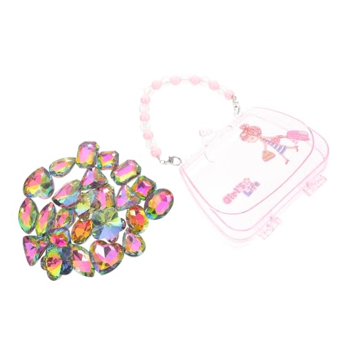 Toyvian 1 Satz Schmuckspielzeug für Band-Kit Zeichentablett Armbänder Gelee-Geldbörse Edelsteine für Kristall Schmuck DIY Tisch Edelsteine Hochzeitskristalle Kristallglas von Toyvian