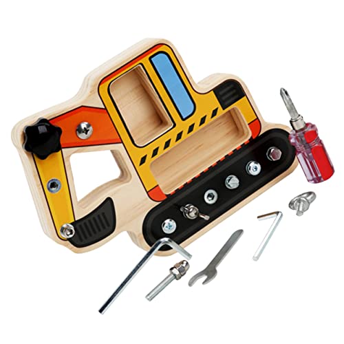 Toyvian 1 Satz Schraube Maschine Spielzeugauto Ausrüstung Spielzeugroboter werkzeugset Werkzeug-Sets für Babys Kinderspielzeug Planke hölzern von Toyvian