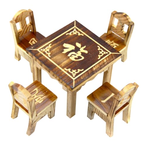 Toyvian 1 Satz Simulationstisch Und Stuhl Miniaturszenenverzierung Spielhauszubehör Kleiner Quadratischer Tisch Stuhlmodell Mini-hausversorgung Spielhaus Mini Möbel Hölzern Brown Toyvian 1 Satz Simulationstisch Und Stuhl Miniaturszenenverzierung Spielhauszubehör Kleiner Quadratischer Tisch Stuhlmodell Mini-hausversorgung Spielhaus Mini Möbel Hölzern Brown von Toyvian