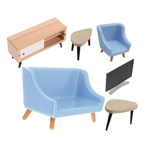 Toyvian Realistisches Miniatur-wohnzimmermöbel-Set Im Maßstab 1:12 Fernsehschrank Sofa Couchtisch Für Puppenhaus-dekorationsprojekte Toyvian Realistisches Miniatur-wohnzimmermöbel-Set Im Maßstab 1:12 Fernsehschrank Sofa Couchtisch Für Puppenhaus-dekorationsprojekte von Toyvian