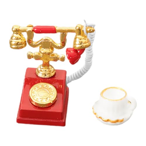 Toyvian Mini-Telefon und Tassen-Set Vintage-Miniatur-puppenhaus-telefonmodell für Heimdekoration und Spielzeug Toyvian Mini-Telefon und Tassen-Set Vintage-Miniatur-puppenhaus-telefonmodell für Heimdekoration und Spielzeug von Toyvian