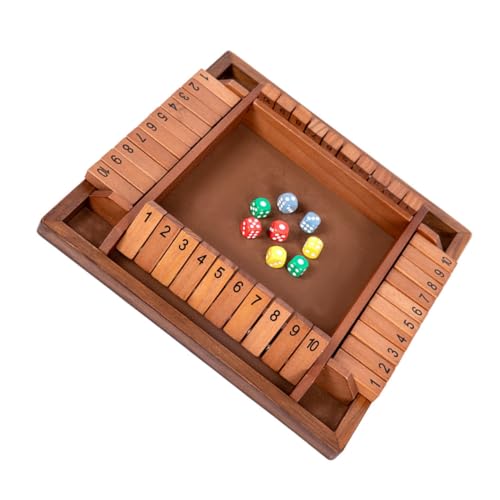 Toyvian 1 Satz Spiel mit Flop-Zahlen Spieler gruppenspiele unterhaltungsspiele Geschenkidee mitbringspiele boardgame trinkende Stütze Trinkspiel für Erwachsene Partyzubehör Holz Coffee von Toyvian