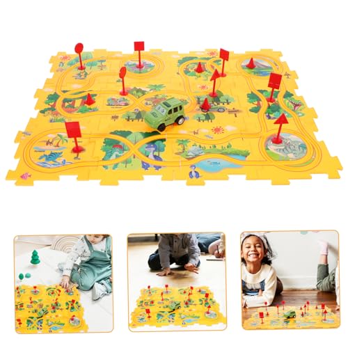 Toyvian 1 Satz Puzzle-Schienenauto Kinderspielzeug Autobauspielzeug Lernspielzeug für kritisches Denken Kinder rätsel Auto Rätsel pädagogisches Spielzeug für Kinder Puzzle-Track-Spielzeug von Toyvian
