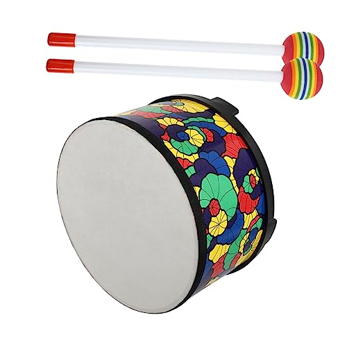 Toyvian 1 Satz Spielzeugtrommel Kleine Trommeln Kind groß Schlagzeug Music Instruments for hühner Toys Instrumentenspielzeug pädagogisches hölzern Colorful von Toyvian
