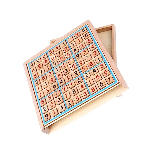 Toyvian Holzspiel Für Kinder 9 Gitter Mathe-Puzzle Spielzeug Früherziehung Mathematik-lernwerkzeug Pädagogisches Für Kinder von Toyvian