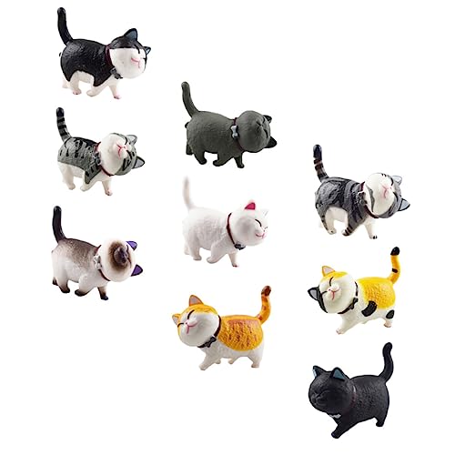 Toyvian 1 Satz Teiliges Mini Katzen Modell Realistische Katzenfiguren Für Kreative Deko Und Lernspielzeug Für Junge Katzenliebhaber Heimdekoration 9 Stück von Toyvian