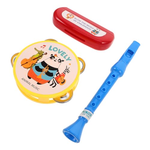 Toyvian 1 Satz Teiliges Musikinstrumenten Flöte Mundharmonika Tamburin für Kleinkinder Tragbare Musikspielzeuge für Frühkindliche Entwicklung und Kreative Toyvian 1 Satz Teiliges Musikinstrumenten Flöte Mundharmonika Tamburin für Kleinkinder Tragbare Musikspielzeuge für Frühkindliche Entwicklung und Kreative von Toyvian