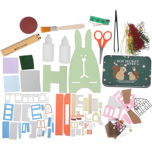 Toyvian 1 Satz Traumstadt DIY House Miniature Creative Set Construction Toys mini DIY Miniaturhaus Puppenhausspielzeug Puppenhaus zum Basteln Miniatur-Puppenhaus-Bausatz Acryl von Toyvian