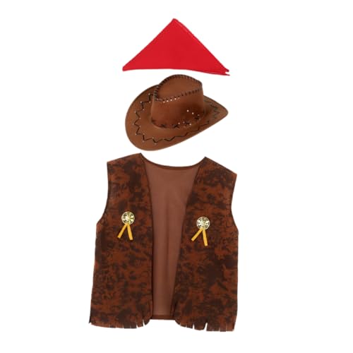 Toyvian 1 Satz Unisex Cowboy Kostümset für Erwachsene Western Outfit mit Hut und Bandana für Halloween Karneval und Cosplay Xxl und Bequem Toyvian 1 Satz Unisex Cowboy Kostümset für Erwachsene Western Outfit mit Hut und Bandana für Halloween Karneval und Cosplay Xxl und Bequem von Toyvian