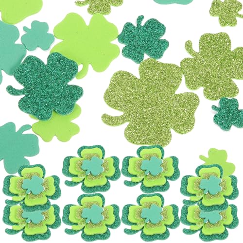 Toyvian 1 Satz Vierblatt Aufkleber Großpackung Aufkleber St Patrick's Day Dekorationsaufkleber Selbstklebende Kleeblatt Aufkleber Kleeblatt Aufkleber Für Glitzernde von Toyvian