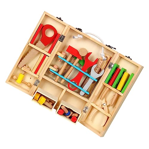Toyvian 1 Satz Werkzeugkasten Für Wartungswerkzeug Rollenspielspielzeug Reparaturwerkzeug Technisches Wartungsspielzeug Konstruktionsspielzeug Hölzern Toyvian 1 Satz Werkzeugkasten Für Wartungswerkzeug Rollenspielspielzeug Reparaturwerkzeug Technisches Wartungsspielzeug Konstruktionsspielzeug Hölzern von Toyvian