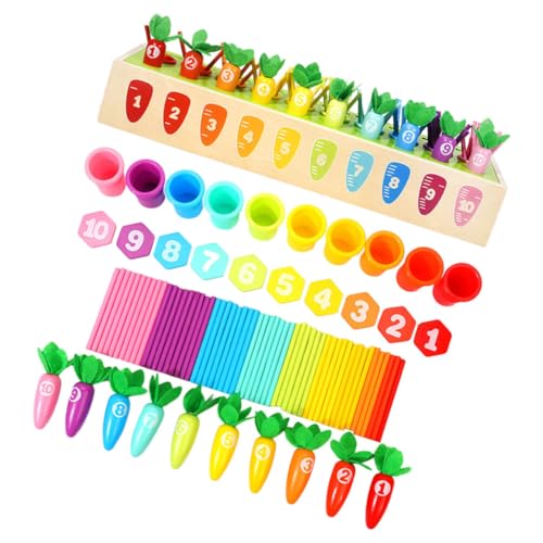 Toyvian 1 Satz Zählstab- lernspiel für Frühpädagogik kinderknallzeug gedächtnistraining Toys Holzkinder Interaktives Lernspielzeug hölzern Colorful von Toyvian