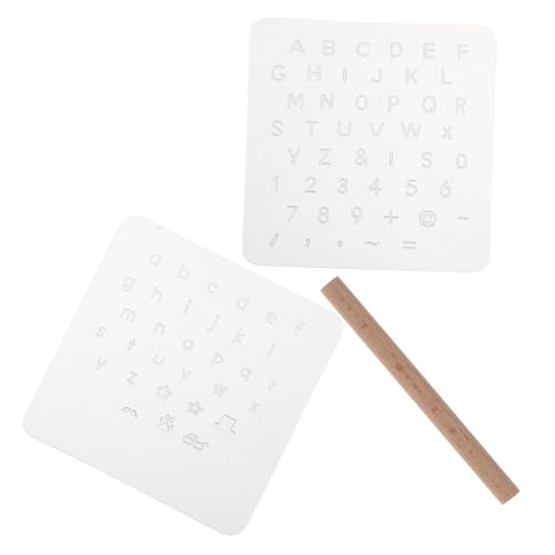 Toyvian 1 Satz Zahlenbuchstaben gesetzt Buchstaben- und Zahlenschablonen Stempelset für Lederbuchstaben Lederstempelkit Stempelset aus Leder Briefstempel aus Leder Zahlenvorlagen hölzern von Toyvian