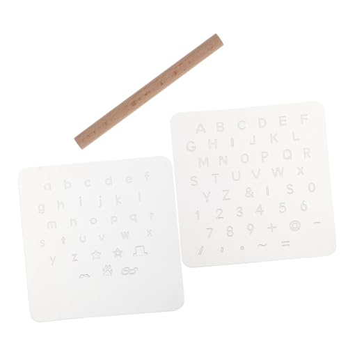 Toyvian 1 Satz Zahlenbuchstaben gesetzt Stempelset aus Leder Lederstempelkit Buchstaben- und Zahlenschablonen Stempelset für Lederbuchstaben Alphabet-DIY-Vorlage Alphabetschablonen Plastik von Toyvian